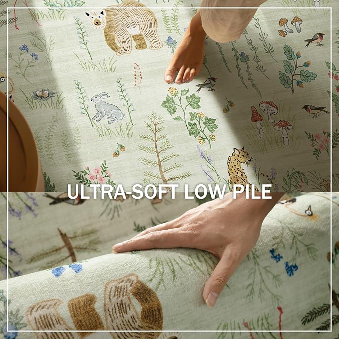 6x9 Area Rugs for Living Room: Washable Rug Vintage Bedroom Rugs Stain - Image 5