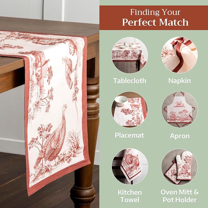 Maison d' Hermine Table Runner 100% Cotton 14.50" x 108" | Table Runners 108 - Image 5