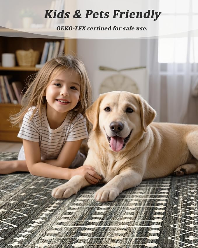 Miukiki 2x6 Hallway Runner Rug Moroccan Washable Kitchen Rug Non Slip Indoor - Image 5
