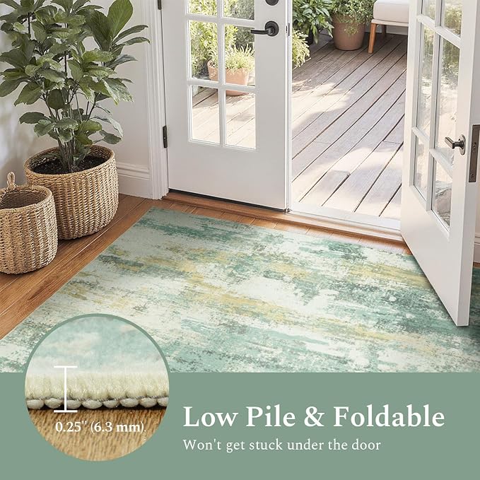 Rugflix 8x10 Area Rugs for Living Room, Washable Large Rug Stain-Resistant Low - Image 5