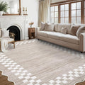 GarveeHome Scalloped Washable Rug 9x12 Area Rug by GarveeHome