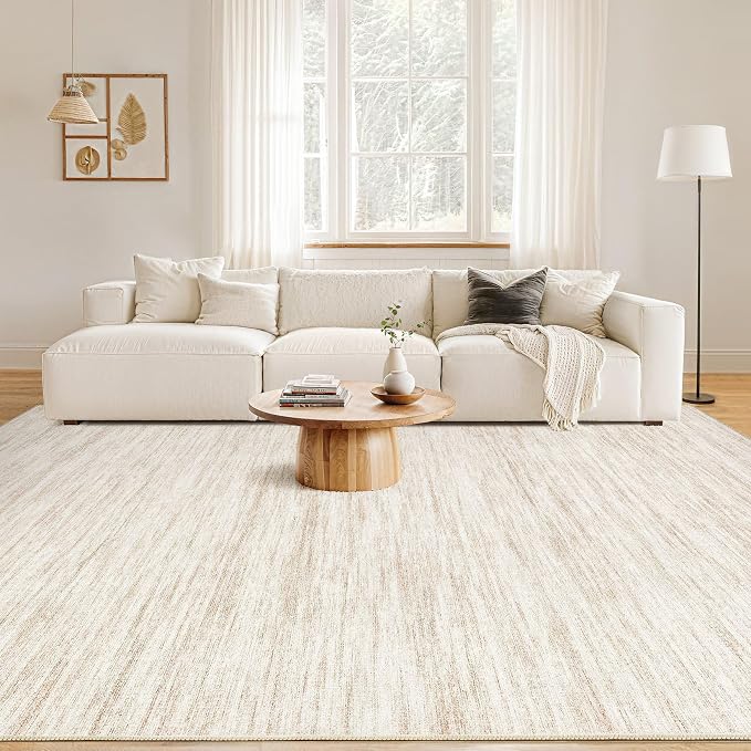 Nakagishi 6X9 Area Rugs Living Room: Washable Large Vintage Rug Neutral - Image 4