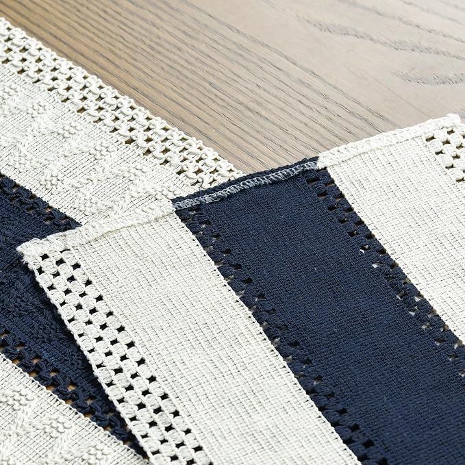 Artoid Mode Dark Blue Farmhouse Rustic Table Runner 12x72 Inch | Seasonal - Image 5