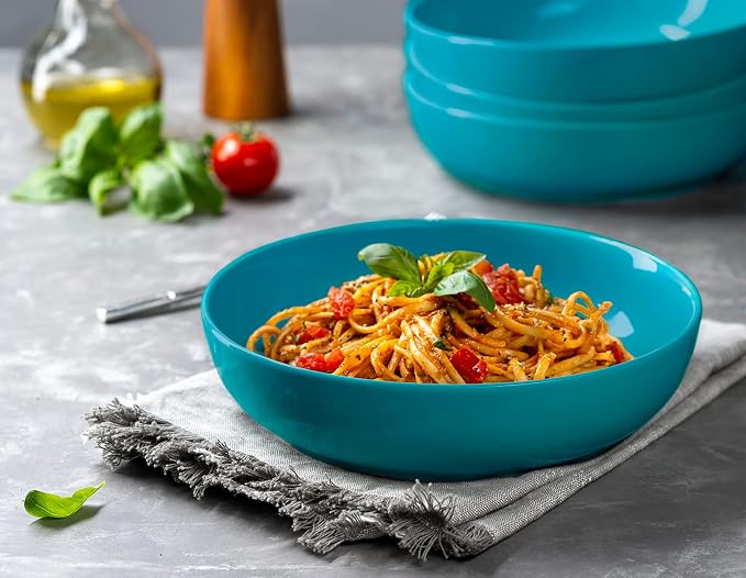 KooK Pasta Bowl, Salad Bowls, Serving Bowls, Large Capacity, Microwave & - Image 3
