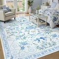DCX Washable 9x12 Bow Rug, Cute Soft Low Pile Indoor Décor Carpet, Kid & Pet by DCXWashableRug