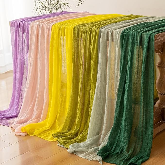 Grey Cheesecloth Table Runner 120 Inches - Image 6