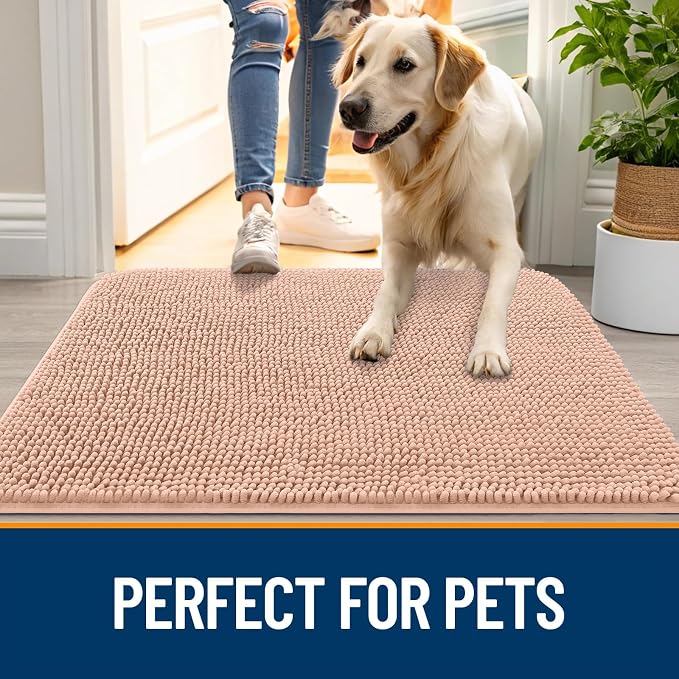 OLANLY Dog Door Mat for Muddy Paws 47x20, Absorbs Moisture and Dirt, Absorbent - Image 6