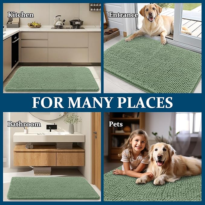 OLANLY Dog Door Mat for Muddy Paws 40x32, Absorbs Moisture and Dirt, Absorbent - Image 8
