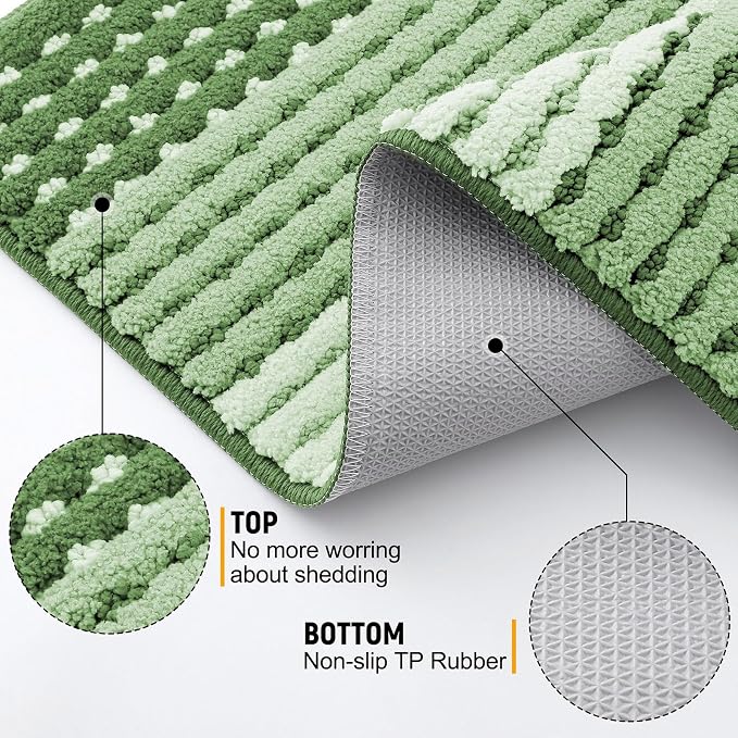 Kitinjoy Indoor Outdoor Door Mat, 30x17 Non-Slip Absorbent Dirt Trapper - Image 3