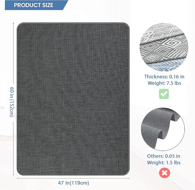 Chair Mat for Hardwood & Tile Floor, Anti Slip, Floor Protector for Home Office - Image 2