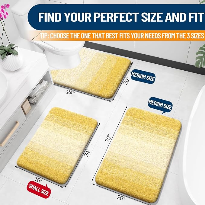 OLANLY Large Bathroom Rugs Mat 50x30, Extra Soft Absorbent Microfiber Bath Rugs - Image 2