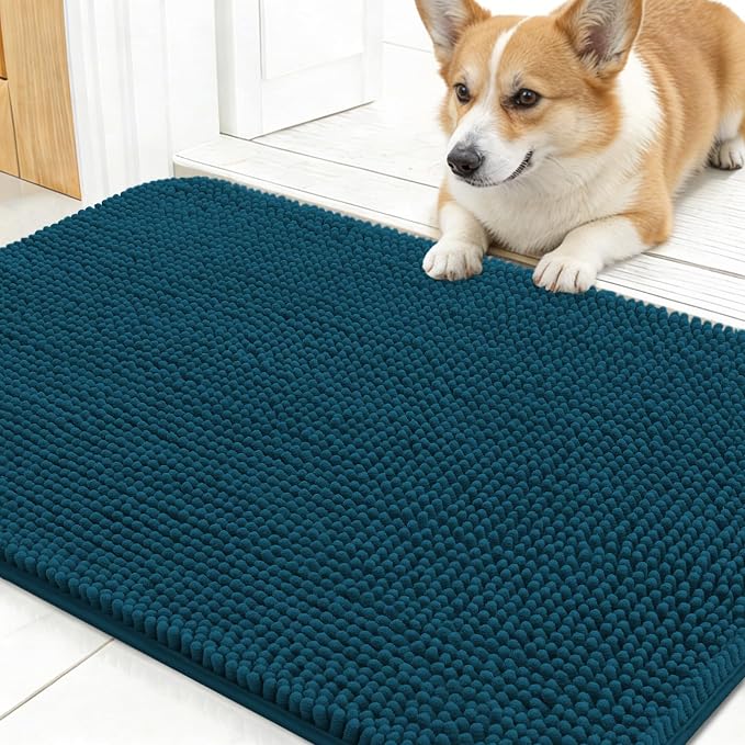 OLANLY Dog Door Mat for Muddy Paws 30x17, Absorbs Moisture and Dirt, Absorbent by OLANLY