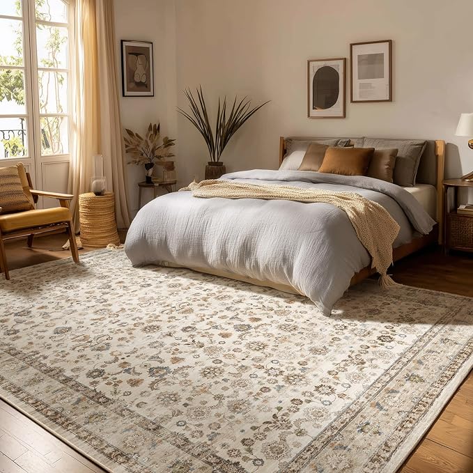 10x14 Area Rug Washable Rugs: Large Living Room Rug Stain Resistant Non Slip - Image 4