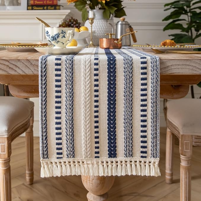 Caflife Boho Table Runner 72 Inchs Long, Dining Room Home Decor by Caflife