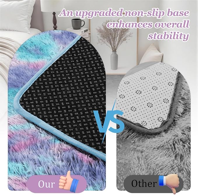 Fluffy 4x6 Area Rugs for Living Room Bedroom: Ultra Soft Shag Rug Non-Slip - Image 6
