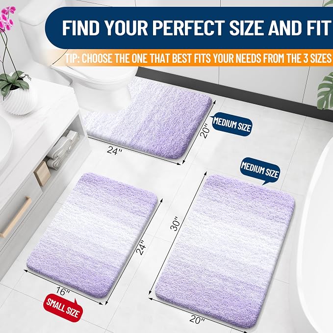 OLANLY Bathroom Runner Rugs Mat 44x24, Extra Soft Absorbent Microfiber Bath Rug - Image 2