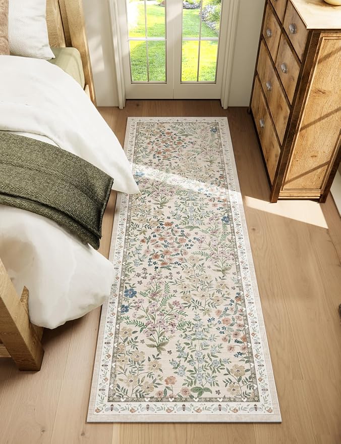 Washable Kitchen Rug Runners for Hallways: 2'6"x8' Bedroom Rug Non Slip Low - Image 6
