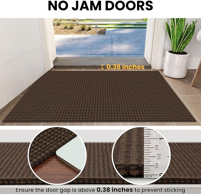 IOHOUZE Washable Runner Rug 2.6x12 Non Slip Rubber Backed Extra Long Hallway - Image 3