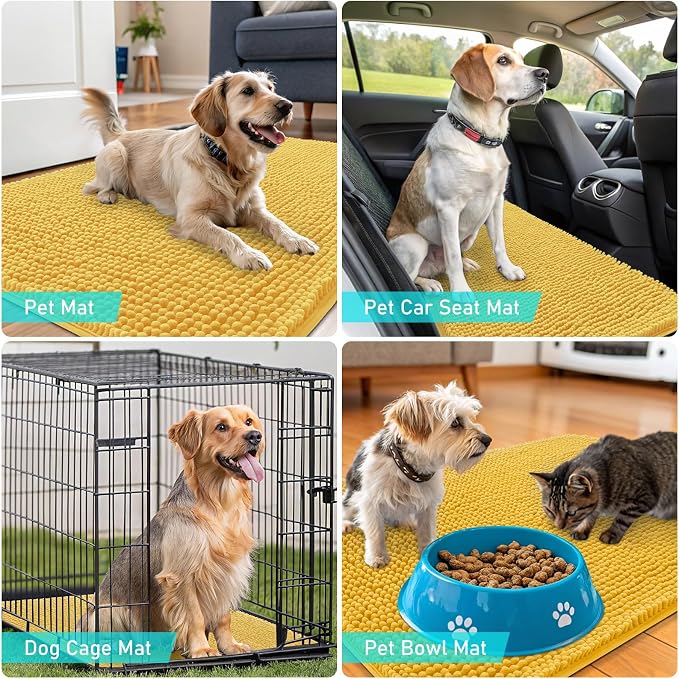 OLANLY Dog Door Mat for Muddy Paws 40x32, Absorbs Moisture and Dirt, Absorbent - Image 7