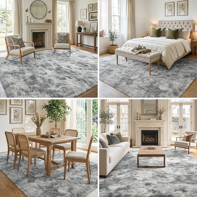 5x8 Ft Large Shag Rugs for Living Room, Tie Dyed Ultra Soft Fluffy Furry Area - Image 4