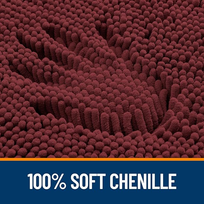 OLANLY Bathroom Rugs 32x20, Extra Soft Absorbent Chenille Bath Rugs, Rubber - Image 2