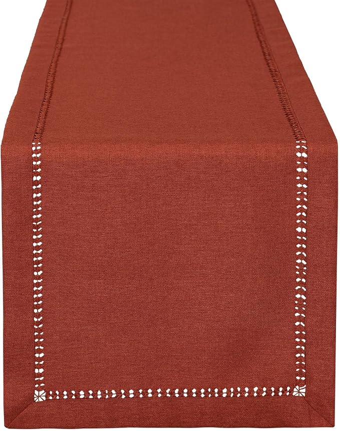 Grelucgo Small Short Handcrafted Solid Cinnamon Color Dining Table Runner by Grelucgo
