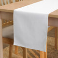 Encasa XO Table Runner, Cotton Canvas Dining Runner 13"x48" | White, 180 GSM by EncasaXO