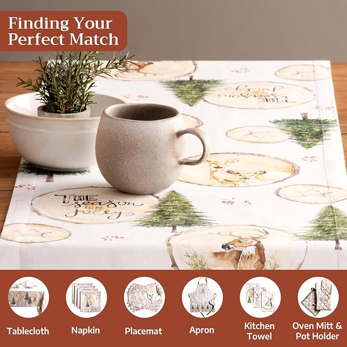 Maison d' Hermine Table Runner 100% Cotton 14.50" x 60" | Table Runners 60 - Image 4