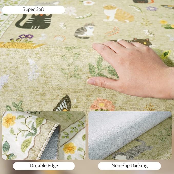Small 2x3 Area Rugs for Entryway: Washable Kitchen Runner Rug Non Slip Soft Low - Image 3