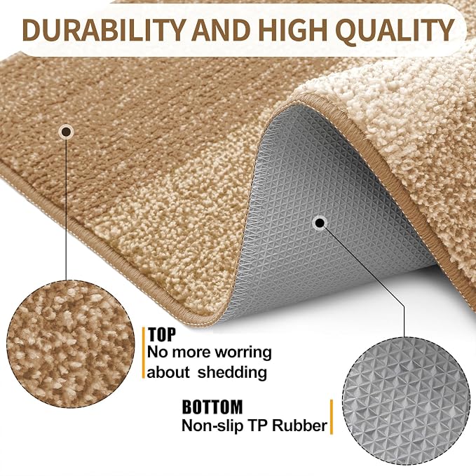 Kitinjoy Indoor Outdoor Door Mat, 48x32 Non-Slip Absorbent Dirt Trapper - Image 3