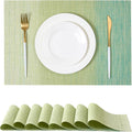 Leetaltree Gradient Green Woven Placemats Set of 8 by Leetaltree-ArtatEveryTable