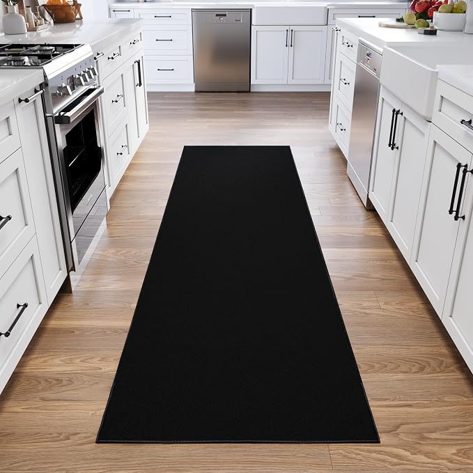 Ottomanson Hallway Runner Rug 2'7" x 12' Non Slip Solid Area Rugs Easy to Clean - Image 9
