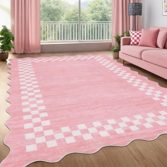 GarveeHome Scalloped Washable Rug 9x12 Area Rug - Image 2