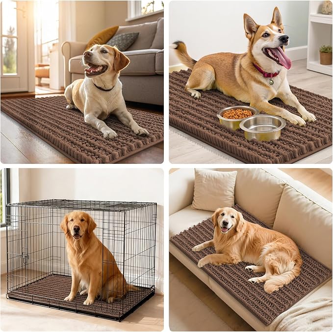 Smiry Dog Door Mat for Muddy Paws 24x16, Absorbent Dirt Trapper, Non-Slip - Image 7