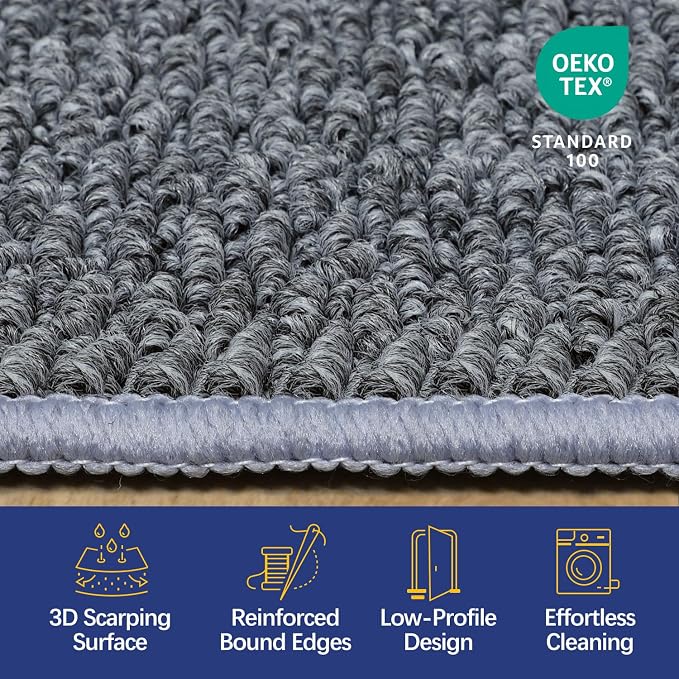 Dirt Trapping Door Mat 32x48, 3D Scarping Surface Doormat - Image 5