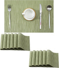 Leetaltree Pea Green Placemats Set of 12 by Leetaltree-ArtatEveryTable