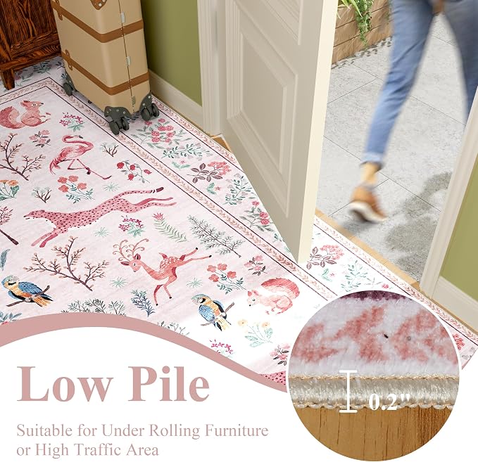 DUKINO 2.6x8 Rug for Hallway, Washable Kitchen Runner Rug - Image 8