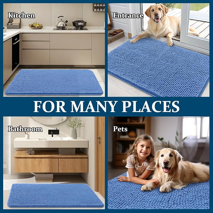 OLANLY Dog Door Mat for Muddy Paws 54x32, Absorbs Moisture and Dirt, Absorbent - Image 8