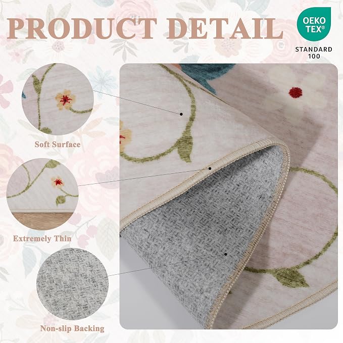 DUKINO 2x10 Runner Rug for Hallway, Washable Kitchen Runner Rug - Image 5
