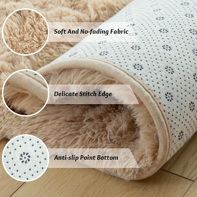 Andecor Soft Fluffy Bedroom Rugs, 3 x 5 Feet Indoor Shaggy Plush Area Rug - Image 7