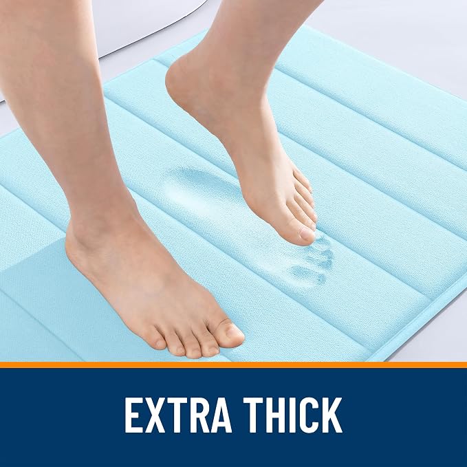 OLANLY Memory Foam Long Bathroom Rugs Runner 47x17, Super Soft Absorbent Bath - Image 6