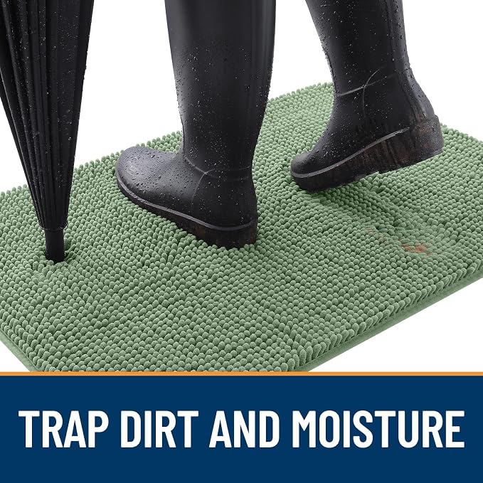 OLANLY Dog Door Mat for Muddy Paws 50x30, Absorbs Moisture and Dirt, Absorbent - Image 2