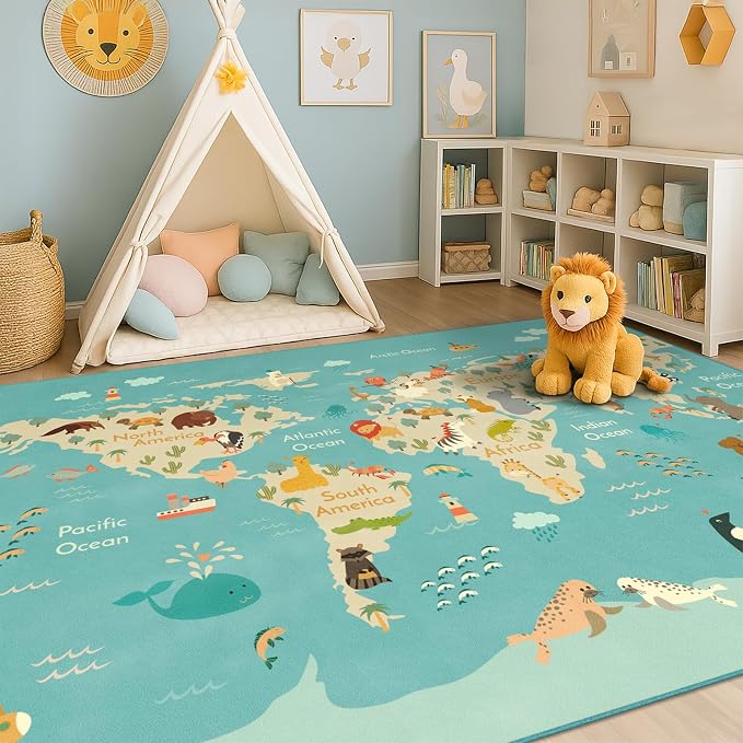 Large 8x10 Playroom Rugs - Image 9