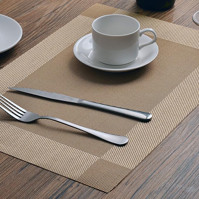 Table Placemats Dining Table Place Mats Set of 6 Heat Resistant Insulation - Image 5