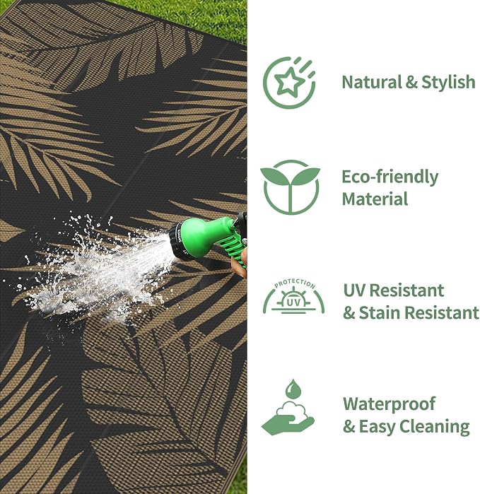 GENIMO Outdoor Rug 9' x 18' Waterproof - Image 6