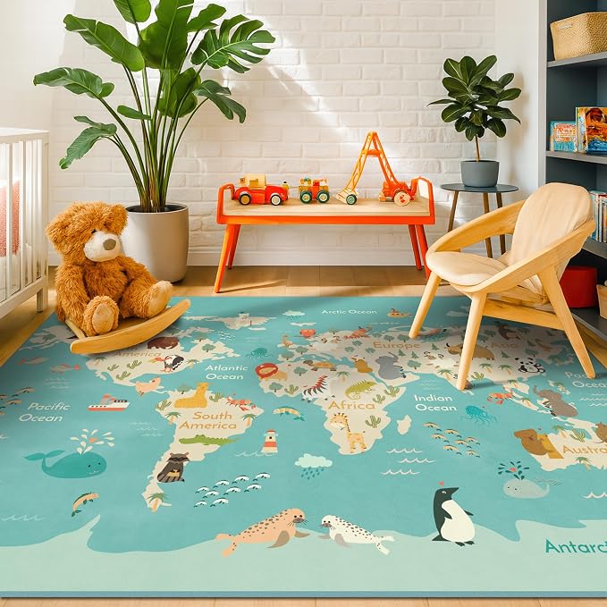 Hazo Haus Washable Large Kids Room Rug by HazoHaus