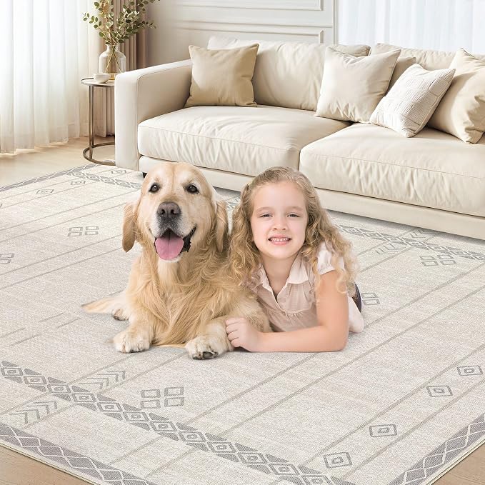 cotiled 5x7 Area Rugs Living Room Rug: Washable Boho Rugs - Image 5