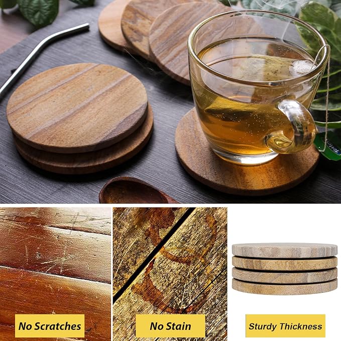 Sandstone Water Absorbent Hand Crafted Round Coasters - Image 8