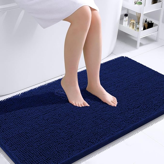 OLANLY Large Bathroom Rugs 40x24, Extra Soft Absorbent Chenille Bath Rugs by OLANLY