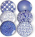 Selamica Ceramic Dessert Plates Set of 6, 6 Inch Appetizer Plates by Selamica